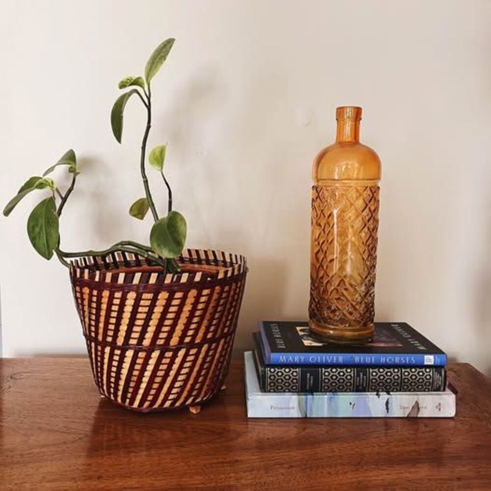 Vintage Woven Bamboo Basket